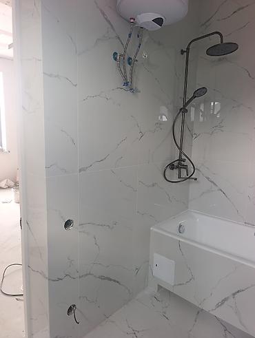 Укладка плитки: Подготовка стен для укладки, Подготовка стен для грунтовки, Резка плитки | Керамическая плитка, Керамогранитая плитка | Вертикальная укладка, Диагональная укладка, Горизонтальная укладка Больше 6 лет опыта — 14