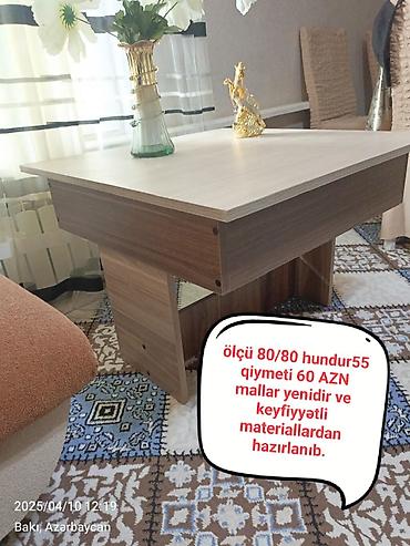 mdf panel: Jurnal masası, Yeni, Açılmayan, MDF, Kvadrat masa — 3