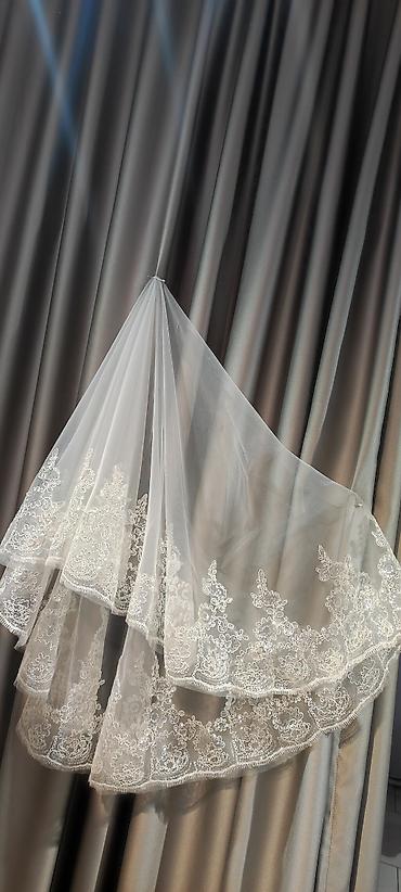 Свадебные аксессуары: Свадебный аксессуар, Фата, Новый, цвет - Айвори — 12