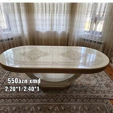 boya seti: Qonaq otağı üçün, Yeni, Açılmayan, Dördbucaq masa, 6 stul — 4