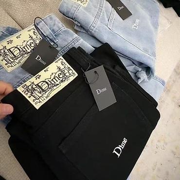 Джинсы: Джинсы Dime, черные - Прямой свободный крой с легким заужением к низу — 2