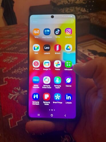 infinix zero 30 5g qiymeti: Samsung Galaxy A71 5G, 128 GB, rəng - Göy, Düyməli, Barmaq izi