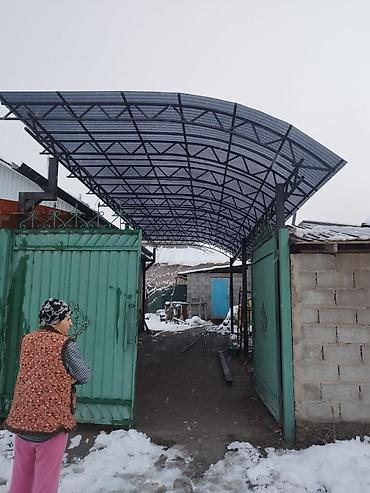 Распашные ворота: Металлические ворота с декоративными панелями .Ферма и навесом любой — 13