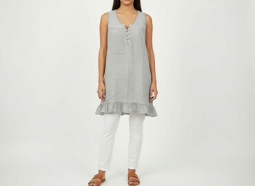 letnie sukienki odcinane pod biustem: Tunika damska, rozmiar M