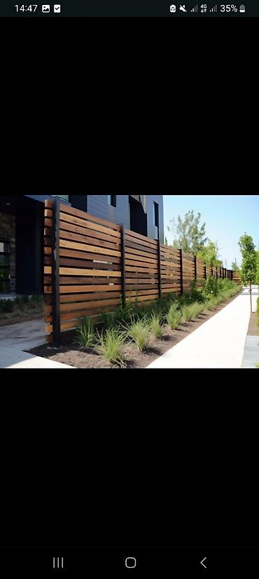 Деревянные заборы: Деревянный забор, Декоративный, Другое назначение, Покраска забора — 3