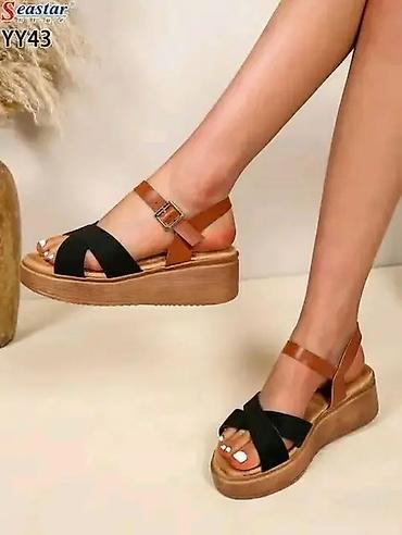 Sandale: Ženske sandale Seastar YY43 - Model: platform sandale sa ukrštenim — 4