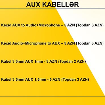 24: AUX Kabellər ⭐Keçid AUX to Audio+Microphone – 5 AZN ⭐Keçid — 2