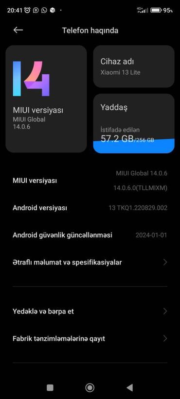 xiaomi poco m3 qiymeti: Xiaomi 13 Lite, 256 GB, rəng - Qara, 
 Sənədlərlə