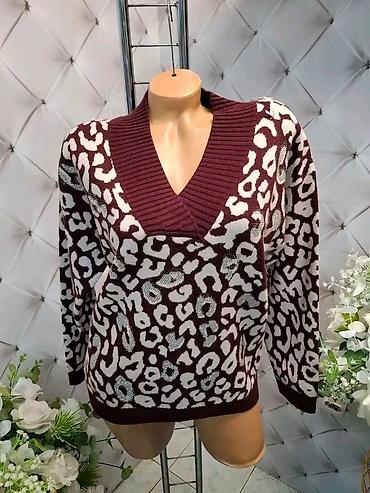 buzz: Ženski pleteni džemper sa atraktivnim leopard printom i elegantnim — 2