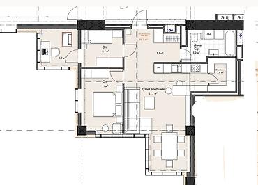 ars: 3 комнаты, 71 м², Элитка, 18 этаж, ПСО (под самоотделку) — 5