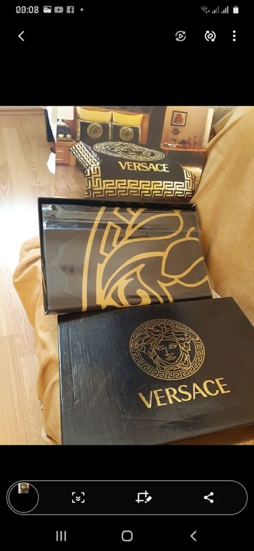 Yataq dəstləri: Versace atlas setin orjinaldi cut neferlik 65manat tezedi