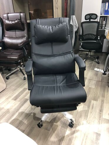 Ofis və oyun kresloları: Yeni, Təkərli, Qolları tənzimlənmir, Dəri — 3