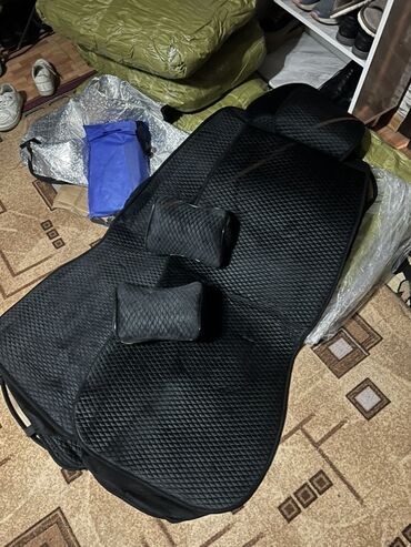 манипуляторы сокулук: Чехлы Экокожа, С подушкой, цвет - Черный, Universal Seat cover, Новый, Самовывоз