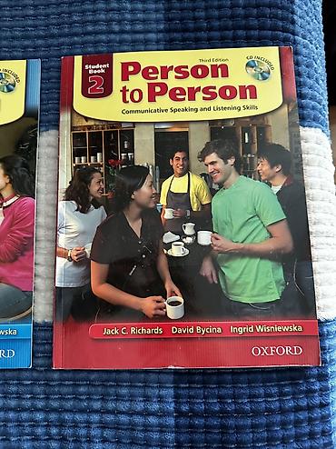 диск: Person to Person 1 и 2, Oxford, оригинал, с CD —— Student Book 1 и 2 — 4
