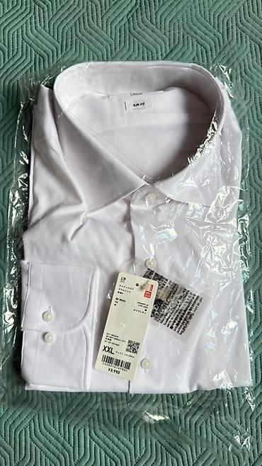 uniqlo мужская одежда: Мужская рубашка, 2XL, Uniqlo, Новый, цвет - Белый, Самовывоз — 6
