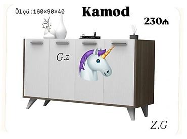 2 ci el skaflar: Kamod – modern dizaynlı, dördkapılı saxlama mebeli. - Ölçü: 160 × 90 × — 1