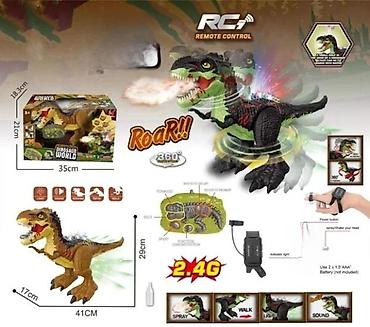 bager igracka za decu: RC dinosaurus T-Rex sa prskalicom, svetlima i zvukom - Daljinsko — 1