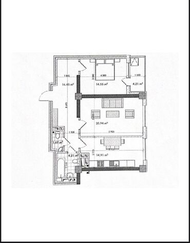 Офисы: 2 комнаты, 74 м², Элитка, 5 этаж, ПСО (под самоотделку)