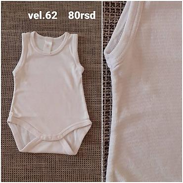 dres partizana za decu cena: Bebi bodi bez rukava – bela boja. - Veličina: 62 - Materijal — 1