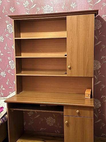 Sifarişlə mebel: Düz masa, Polkalı, Siyirməli, Teksturalı laminat — 3