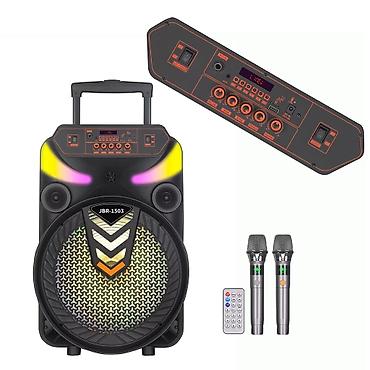 aux: МОЩНАЯ КАРАОКЕ СИСТЕМА С ВЫДВИЖНОЙ РУЧКОЙ ДЛЯ ВЕЧЕРИНОК-JBR-1503 с — 3