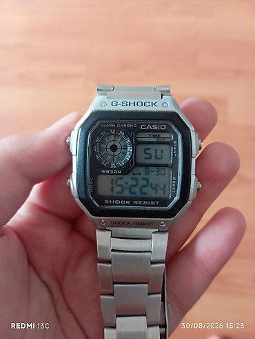 Личные вещи: Новый, Наручные часы, G-Shock, цвет - Серебристый — 1