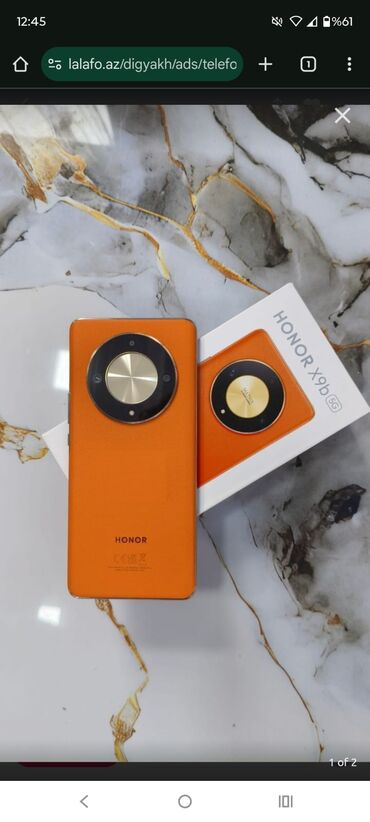 телефон fly лягушка: Honor X9b, 256 GB, rəng - Narıncı, Sensor, Barmaq izi, Simsiz şarj