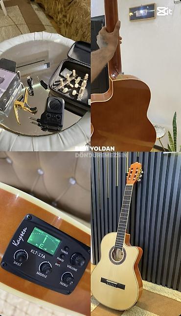 qarmon cantasi: Elektro Klassik Gitara + Aksessuarları ilə bitlikfə Uzərində kapo+ 2 — 4