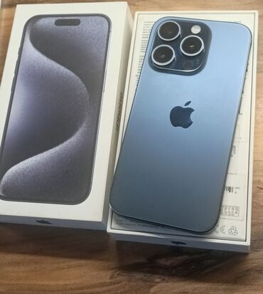 ми 5 телефон: IPhone 15 Pro, Б/у, 256 ГБ, Blue Titanium, Коробка, 89 %