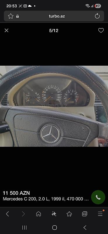 Mercedes-Benz: Mercedes-Benz C 200: 2 l | 1999 il Sedan — 5