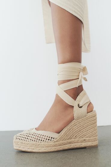 Basanoşka və səndəllər: Zara, Ölçü: 38, rəng - Bej, Yeni