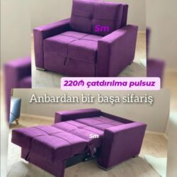 Sifarişlə digər mebel: *Amerkanka kreslo* qiymet *220azn* ölcu *eni-1m ici-70sm* acilanda
