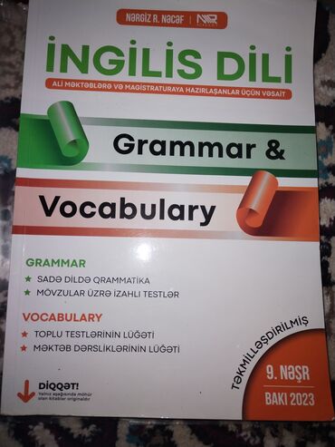 5 6 ci sinif ingilis dili: Heç bir qüsuru yoxdur 13 AZN alınıb 6 AZN satılır