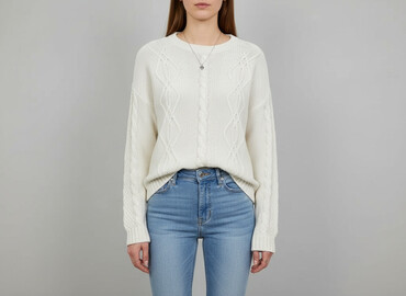 trampki biale h m: H&M, Sweter damski, rozmiar L