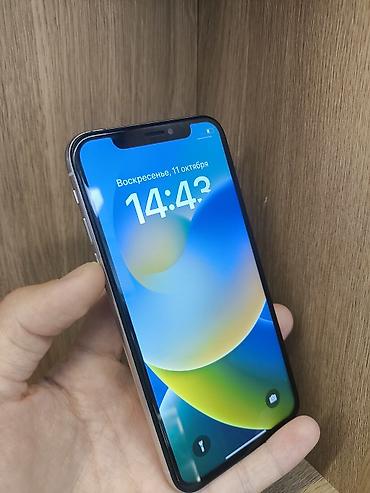 телефоны айфон бу: IPhone X, Б/у, 64 ГБ, Серебристый, Защитное стекло, 100 % — 2