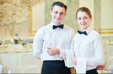 Tibb, əczaçılıq: Ofisiant tələb olunur, Aylıq ödəniş, 18-29 yaş, 1 ildən az təcrübə