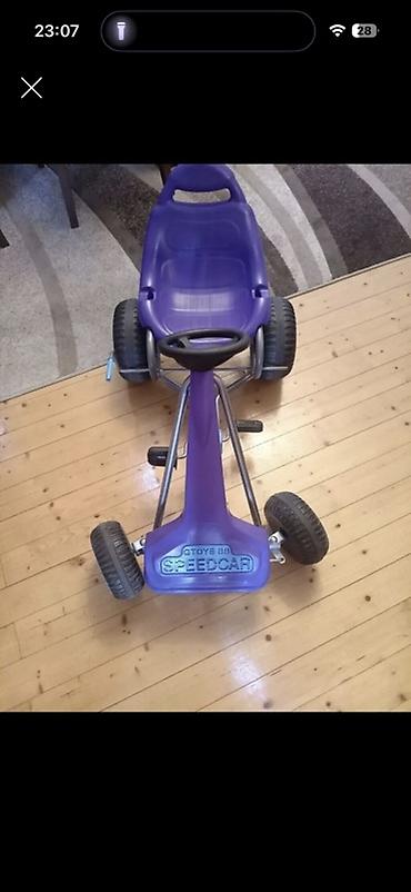 uşaqlar üçün maşınlar: Uşaq pedallı kart – “Toys BG Speedcar” - Rəng: bənövşəyi - İdarəetmə — 1