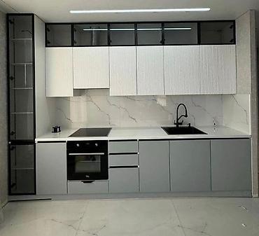 Кухонные гарнитуры: Кухонный гарнитур, Новый, цвет - Бежевый, ДСП, Бесплатная доставка — 25