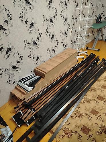Оборудование для магазинов: Mağaza avadanlıqları dəsti Tərkib: - Divar tipli rəf sistemi: metal — 4