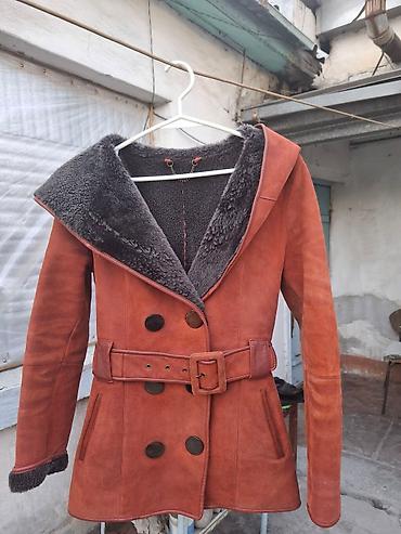 Женская одежда: Кожаная куртка, Классическая модель, С капюшоном, 2XL — 1