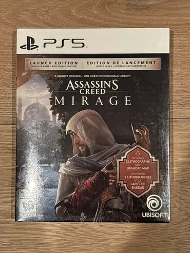 PS5 (Sony PlayStation 5): Assassins Creed Mirage Disk ideal veziyyetdedir. Fiziki oyun xəritəsi