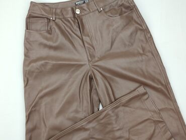 spódnice sztruksowa brązowa: Material trousers, Stradivarius, L (EU 40), condition - Good