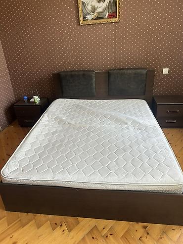 ortopedik dosekler: Yataq otağı dəsti – tünd qəhvəyi rəng palitrasında, modern dizayn — 1