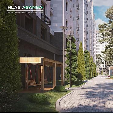 46: 2 комнаты, 77 м², Асанбай мкр Элитка, 4 этаж, ПСО (под самоотделку) — 3