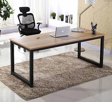 epoxy sto: Radni sto sa metalnim ramom – industrijski minimalistički dizajn - — 9