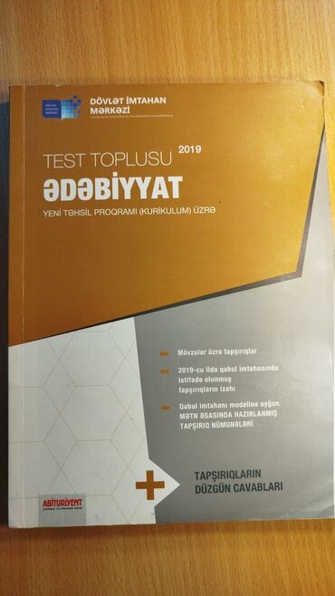 kıtab: Ədəbiyyat test toplusu. 2019