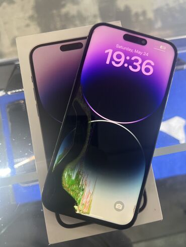 Apple iPhone: IPhone 14 Pro Max, Б/у, 256 ГБ, Deep Purple, Коробка, 83 %