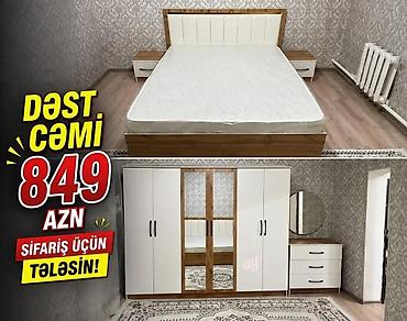 guzgu boydan: Yataq otağı mebel dəsti Tərkibi: - İri ölçülü çarpayı, yumşaq — 1