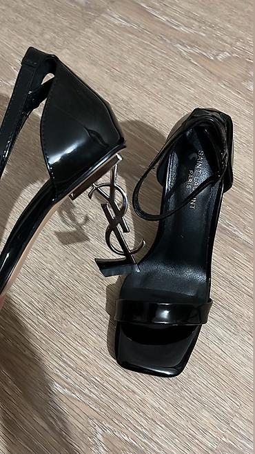сен лоран: Босоножки, 35.5, Yves Saint Laurent, Новый, цвет - Черный, Платная доставка, Самовывоз — 5
