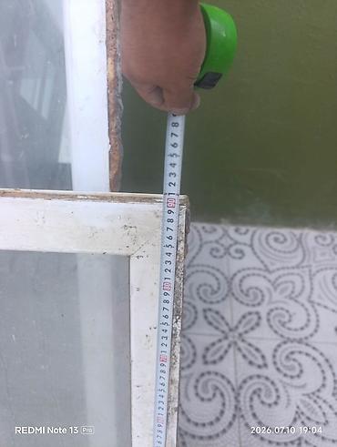 qapi pencere setkalari: PVC pəncərə çərçivəsi, 3 bölməli - Material: ağ PVC profil - Şüşə — 2